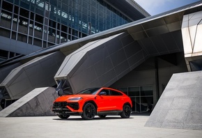 Lamborghini Urus, Lamborghini, red cars, SUV, vehicle, italian cars