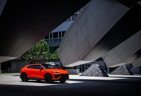 Lamborghini Urus, Lamborghini, red cars, SUV, vehicle, italian cars