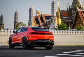 Lamborghini Urus, Lamborghini, red cars, SUV, vehicle, italian cars