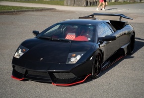 Lamborghini Murcielago, vehicle, Lamborghini, black cars, italian cars