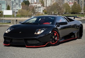 Lamborghini Murcielago, vehicle, Lamborghini, black cars, italian cars