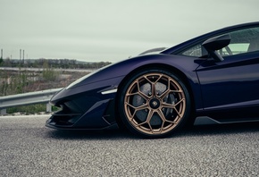 Lamborghini Aventador SVJ, italian cars, Lamborghini, Viola Aletheia, road, ...