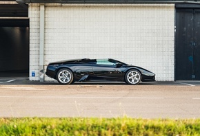 Lamborghini Murcielago Roadster, Lamborghini, italian cars, black cars