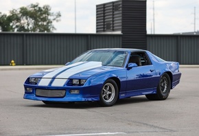 Camaro, Blue, 1991, Stripes, Pro Street, Roll Cage, Z28, Bowtie