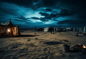 Deserto, Cabana, Noite