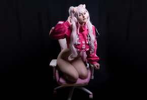 Queen Blade, Melona, model, cosplay, hips, pink hair, women indoors, ass, , model, studio, anime girls, monster girl