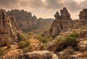 Andaluzia, Vale, Montanhas, Paisagem, Natureza, Verde, Espetacular