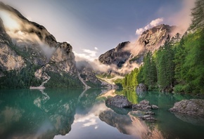 Paisagem, Lago, Natureza, Montanhas, Florestas