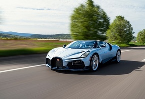 Bugatti W16 Mistral, Bugatti, sports car, car, French Cars, blue cars