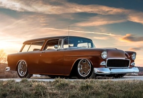 nomad, muscle, classic, 1955, chevrolet