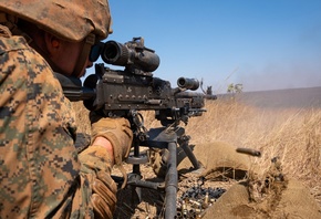 Marine Corps, machine gun, training