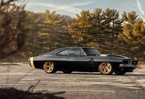 1969 Charger, dodge, muscle, classic, black, tusk, ring brothers