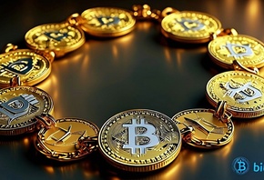 Bitcoin, cryptocurrency, gold coins, blockchain, digital currency, finance, investment, chain, virtual money, crypto