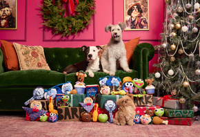 Christmas, plush dog toys, Muppet Christmas Dog Toys