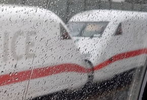 Deutsche Bahn, rainfall, ICE 2 class 402