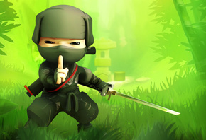  , , , , Mini ninja, green