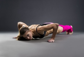 Fitness, brown hair, hair, workout, push-ups, Գ,  , , , 