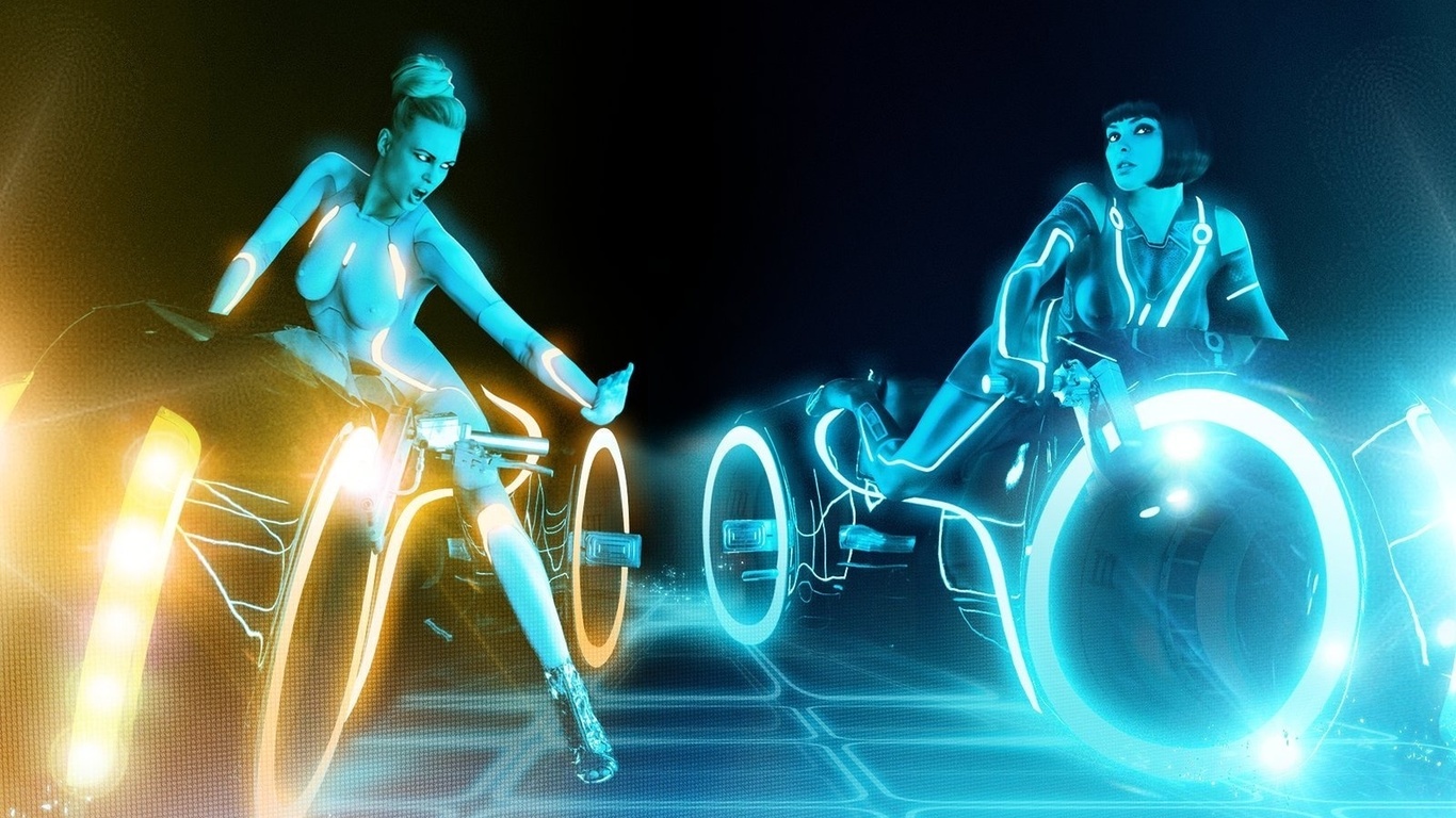 Tron, girls, playboy