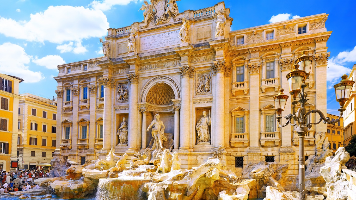 rome, , , fontana di trevi, italy, ,  