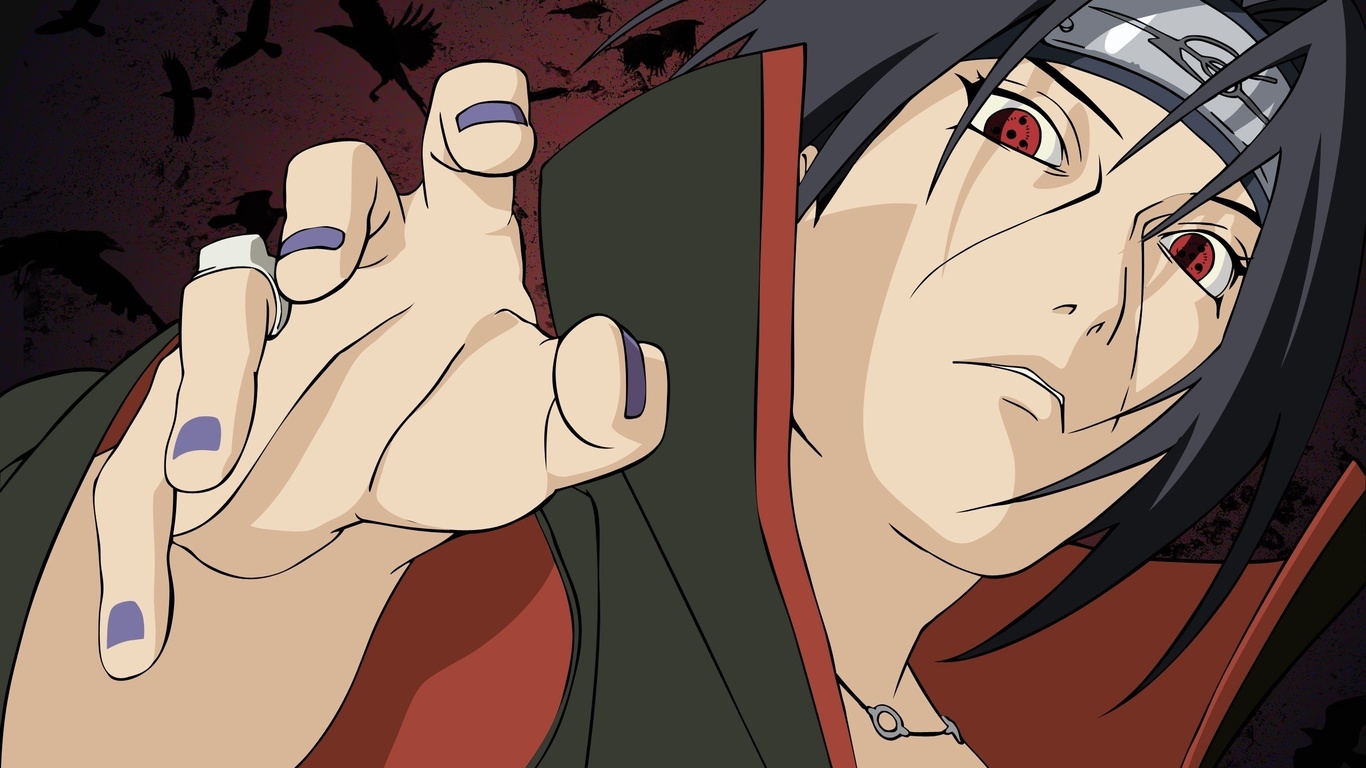 Картинки учиха итачи, Naruto, shirungan, uchiha itachi, наруто, ring,  кольцо, шаринган - обои 1366x768, картинка №11264