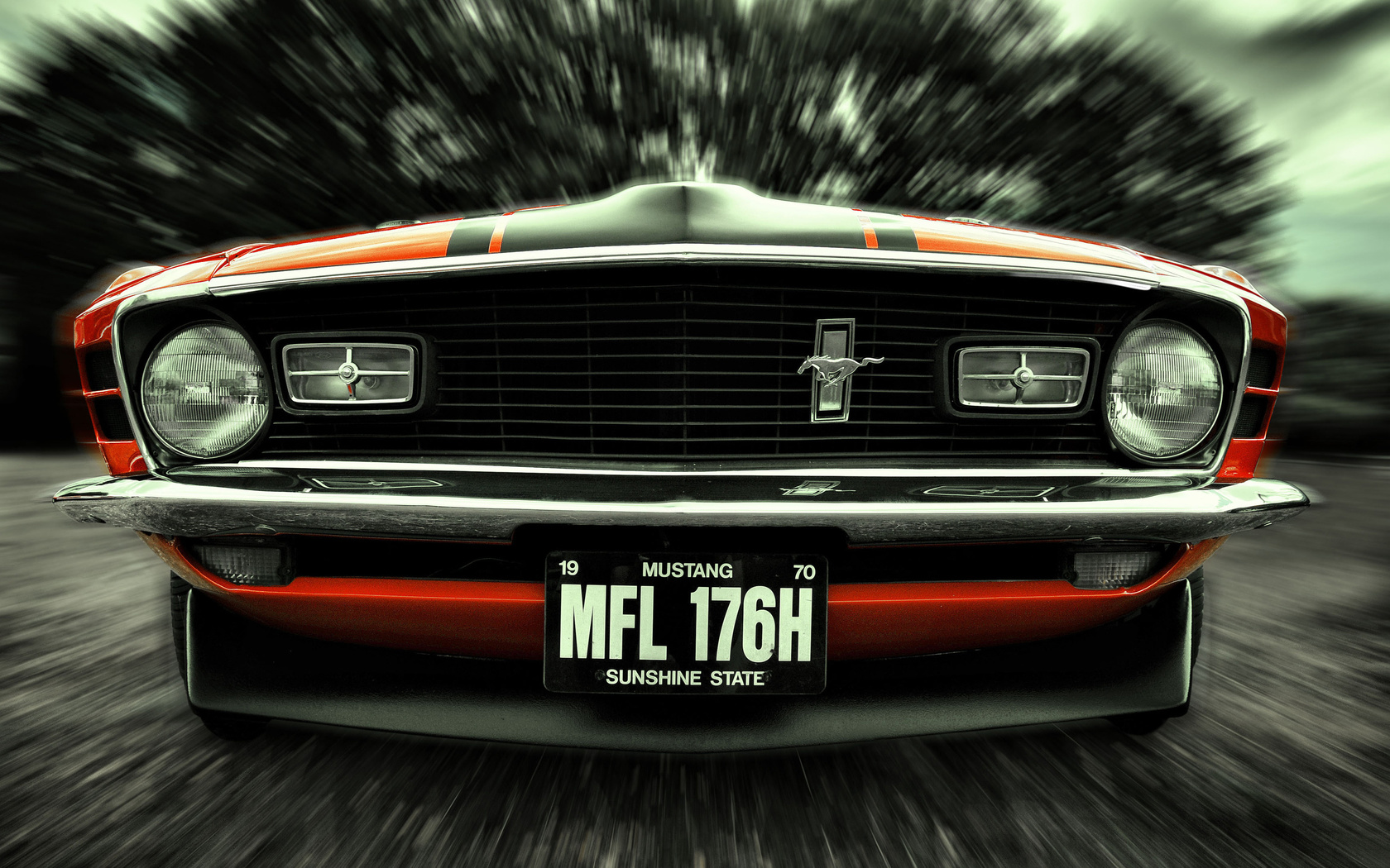 front, mustang, ford, 1970