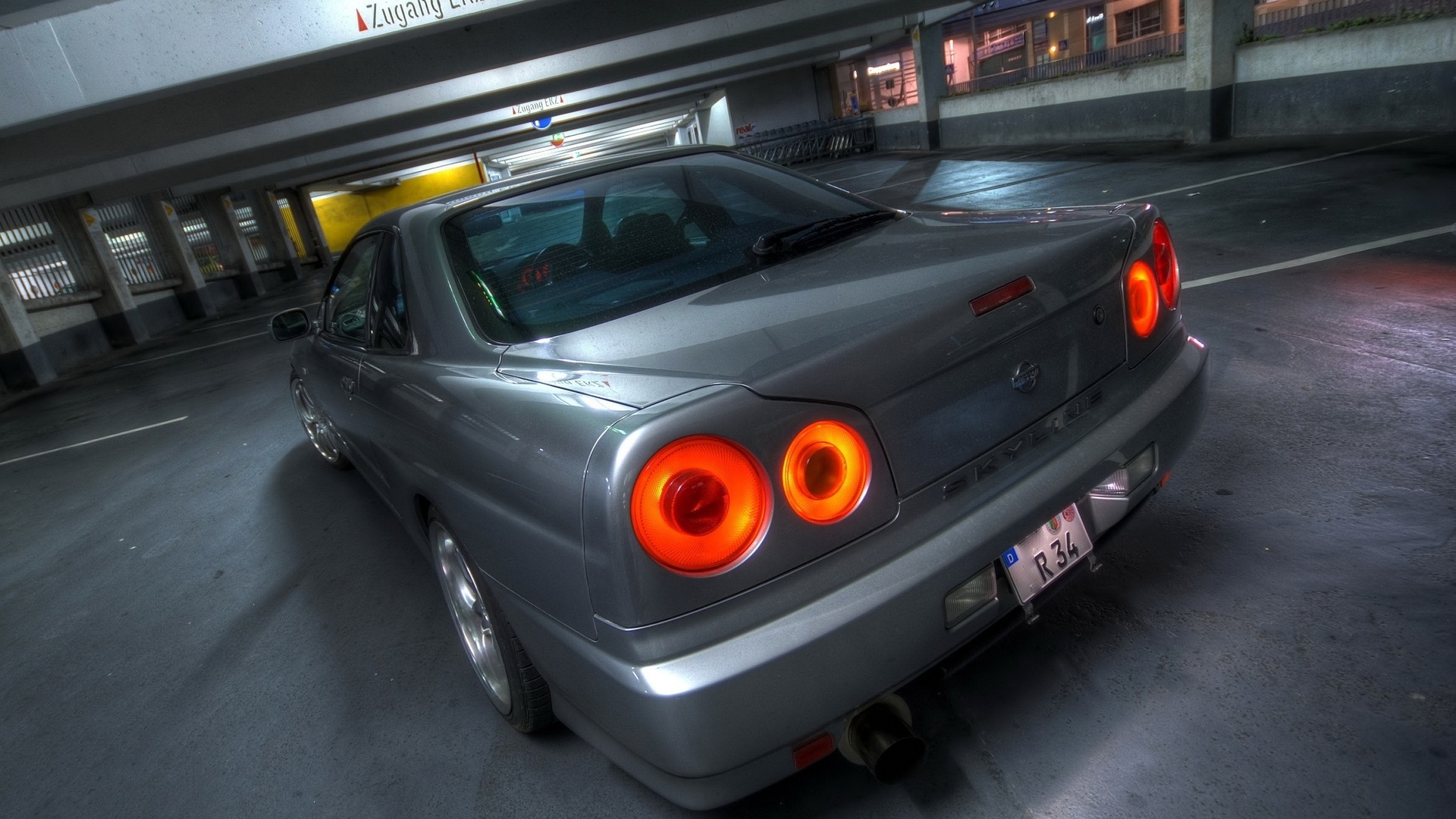 Nissan skyline r34 обои 4к