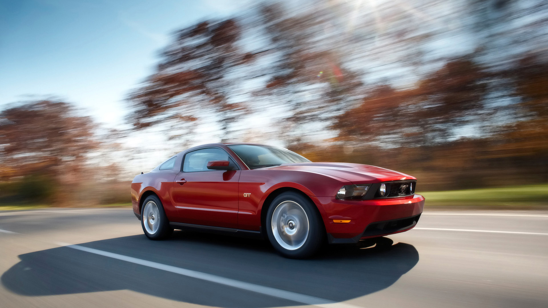 mustang, road, Ford