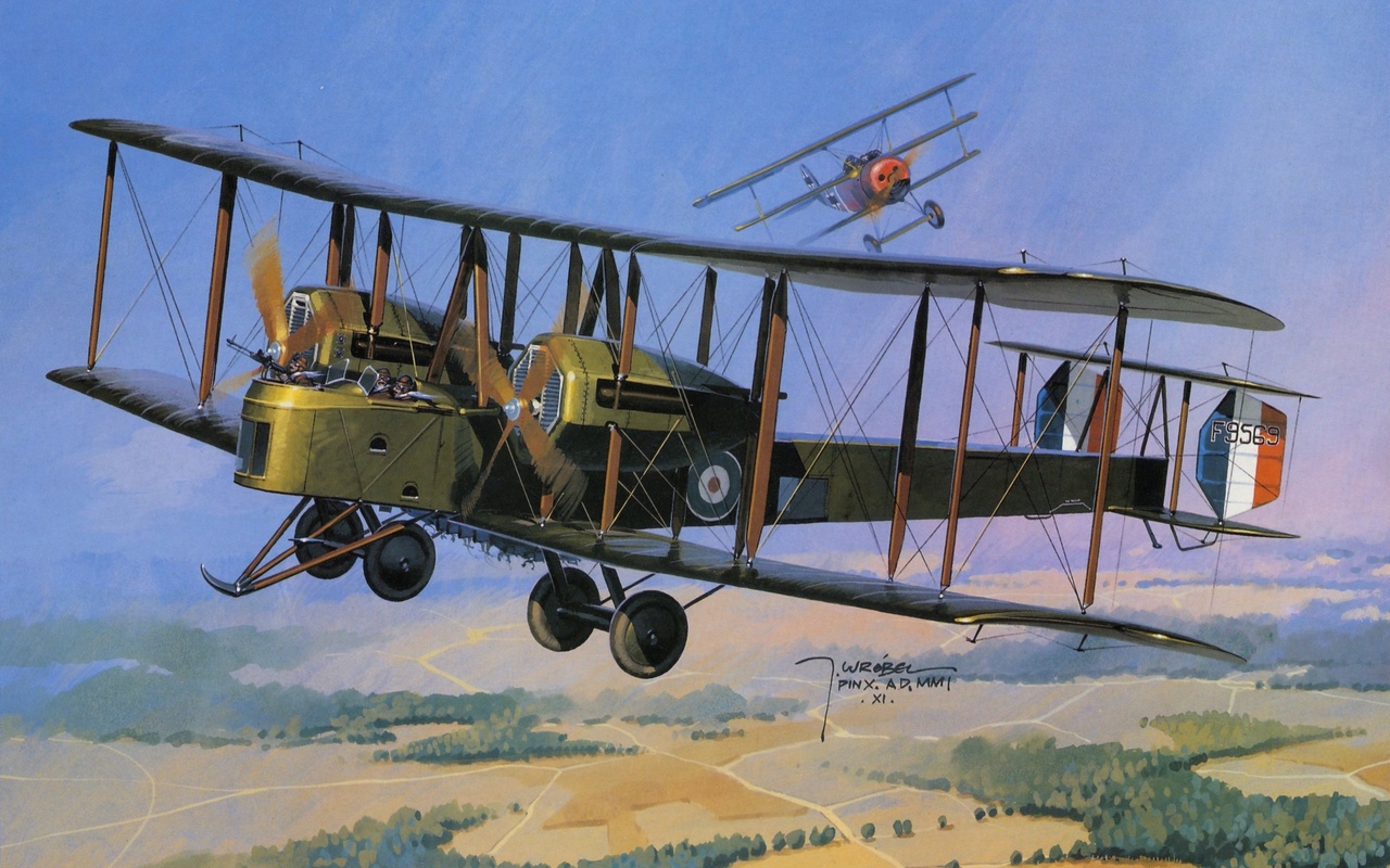 , , , , , , vickers, vimy, f.b.27, fokker, dr.i, triplane,  