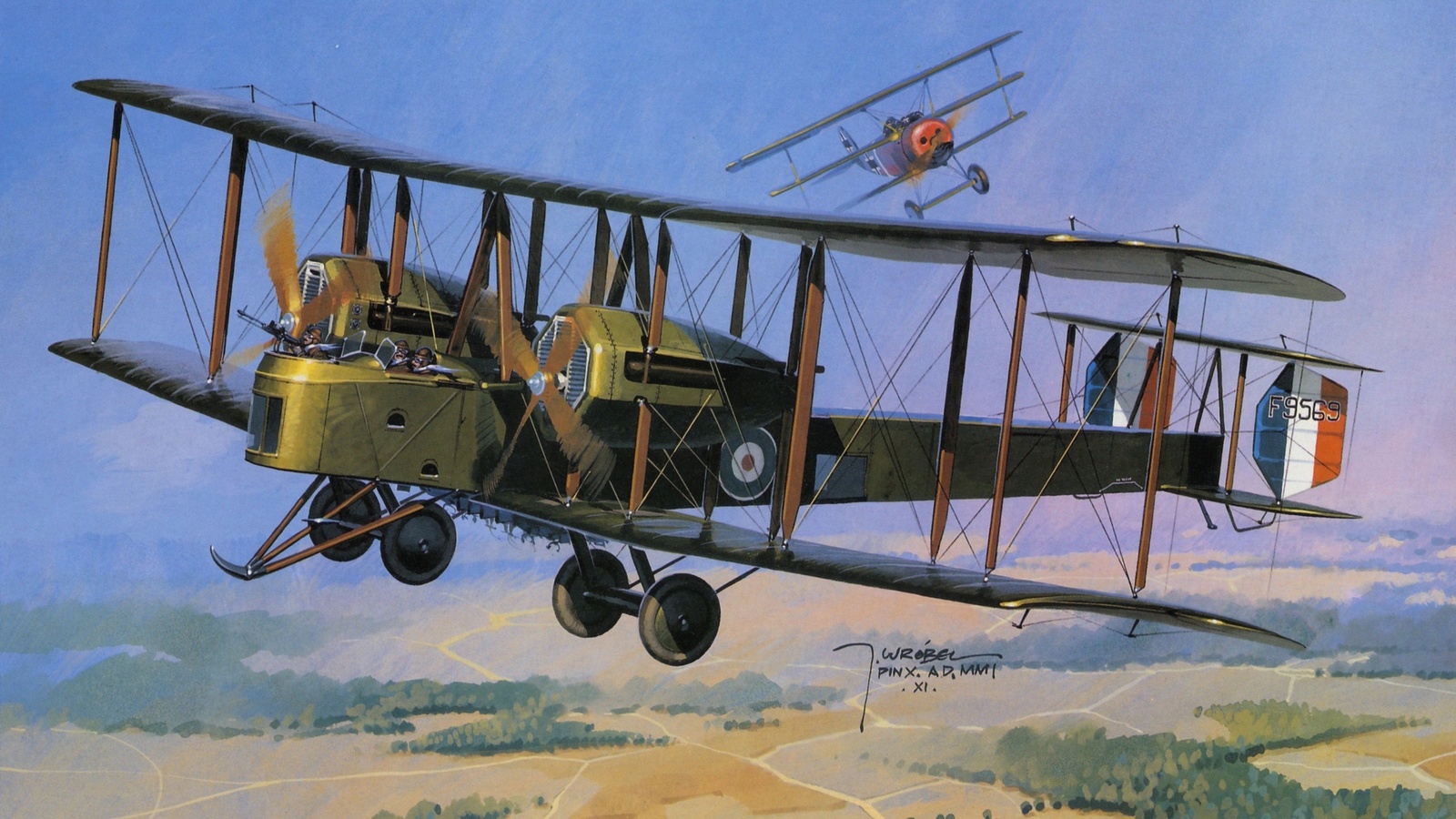 , , , , , , vickers, vimy, f.b.27, fokker, dr.i, triplane,  