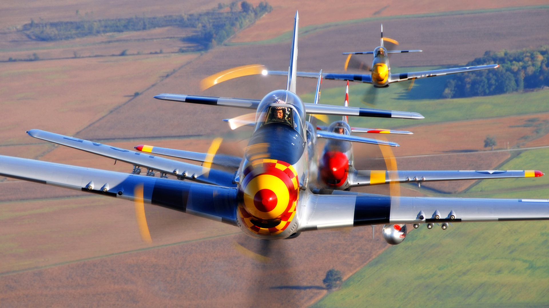 , P-51 mustangs, 