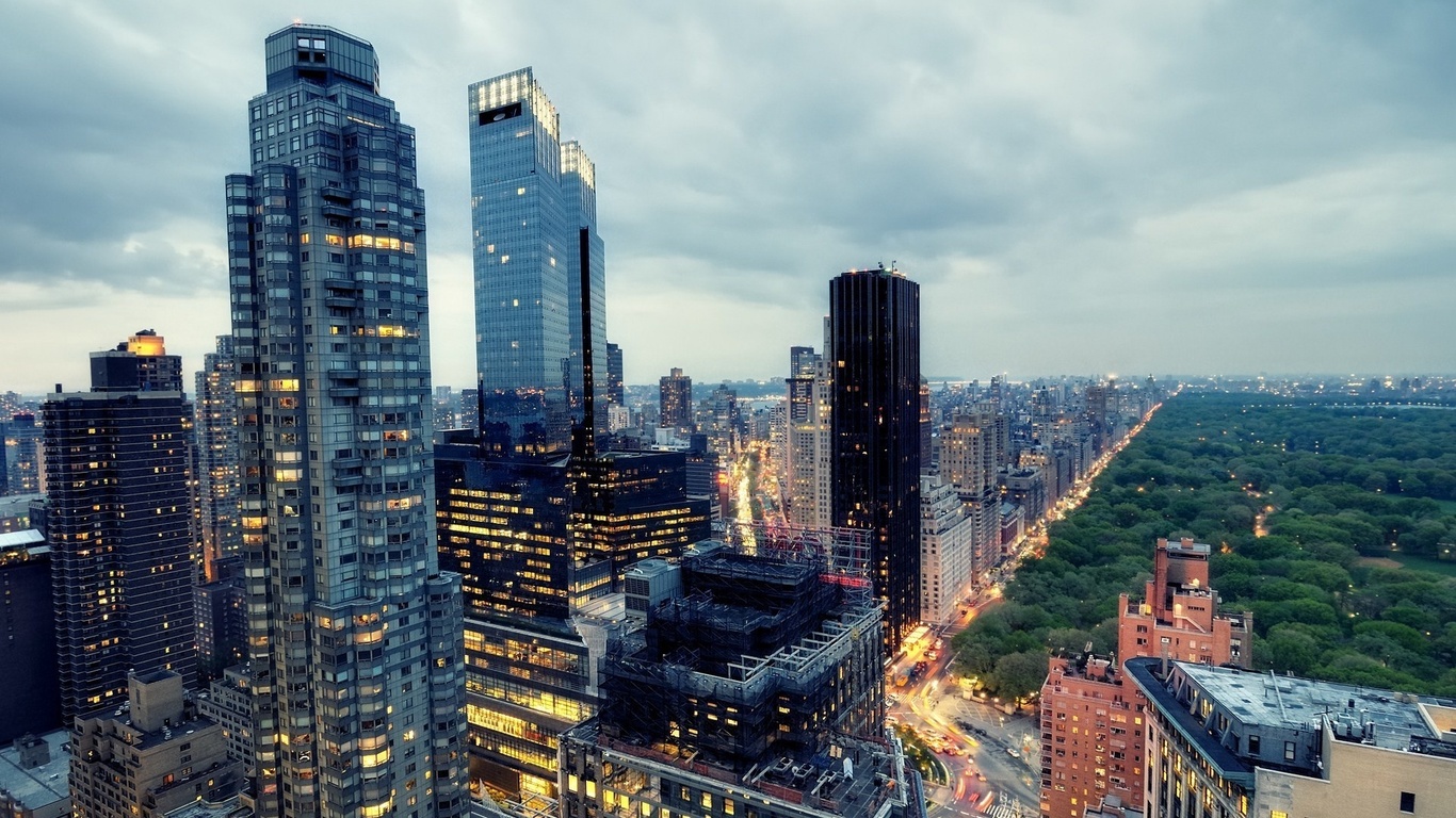 -, West midtown, new york city, twilight, nyc, usa