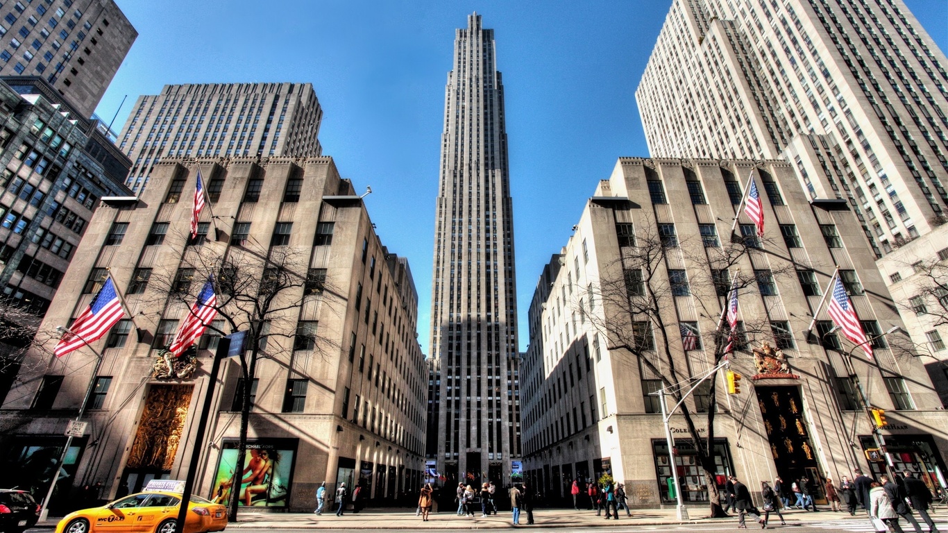 nyc, new york, -, 5th avenue, Rockefeller center, usa