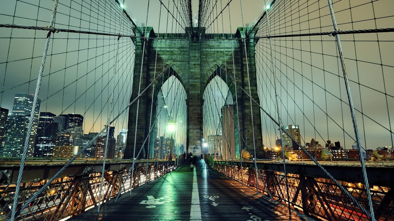 nyc, -, new york city, night, , , Brooklyn bridge