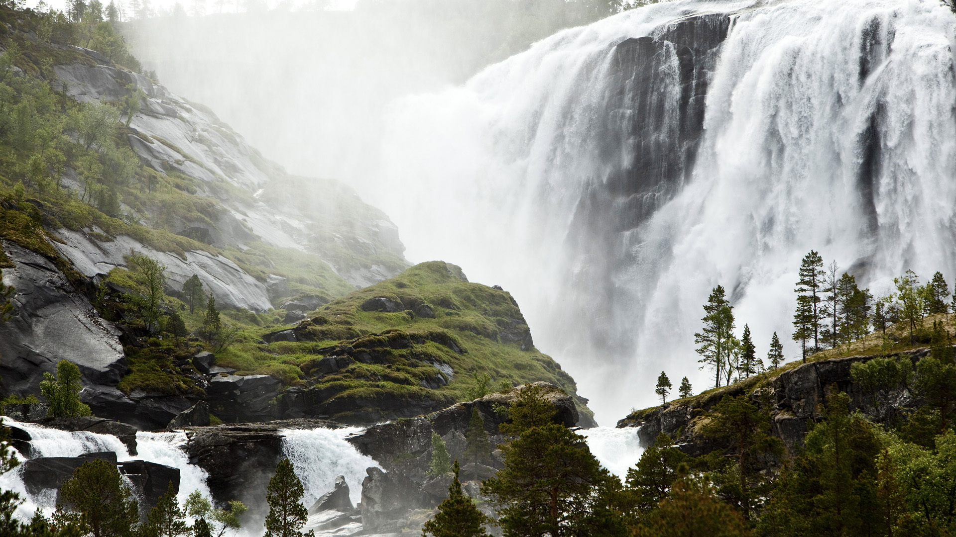 norway, small sami fishing village, , Waterfall