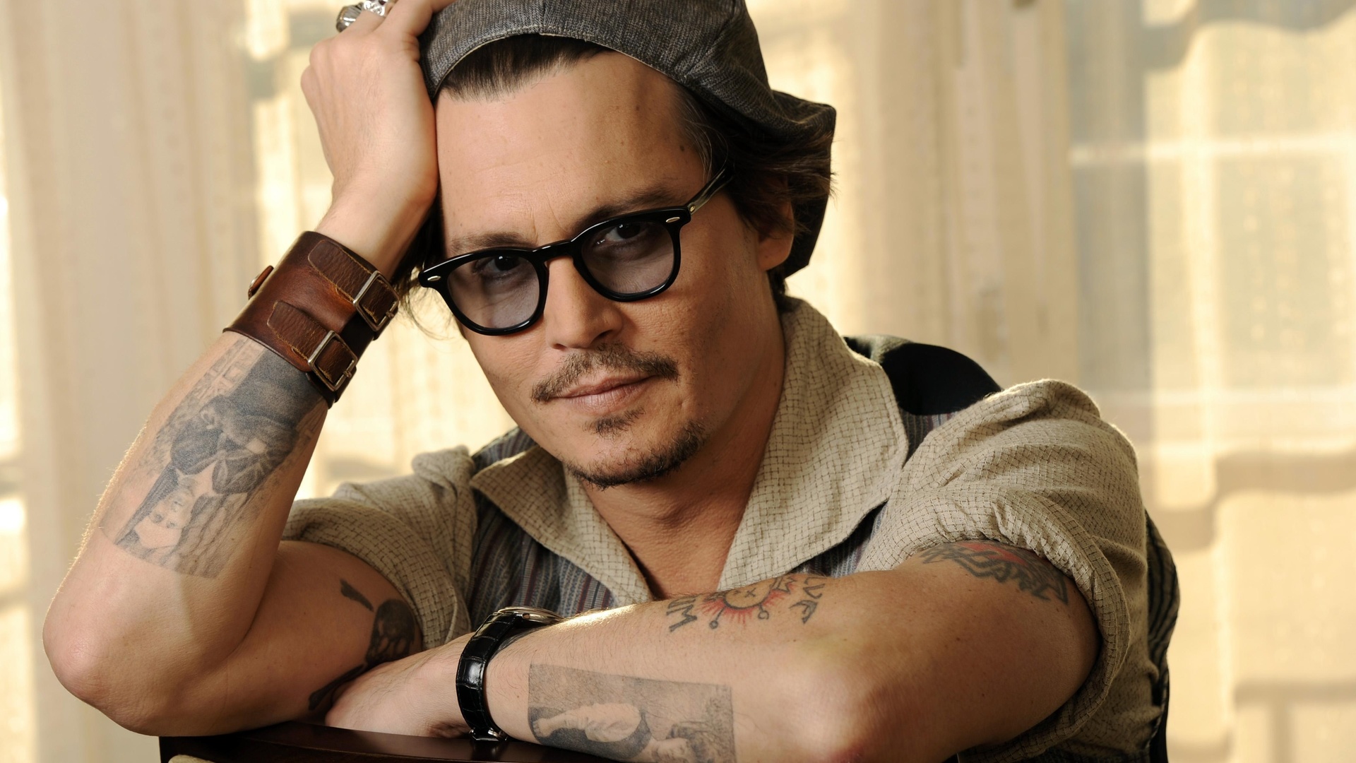 Johnny depp, , actor, glasses,  , 