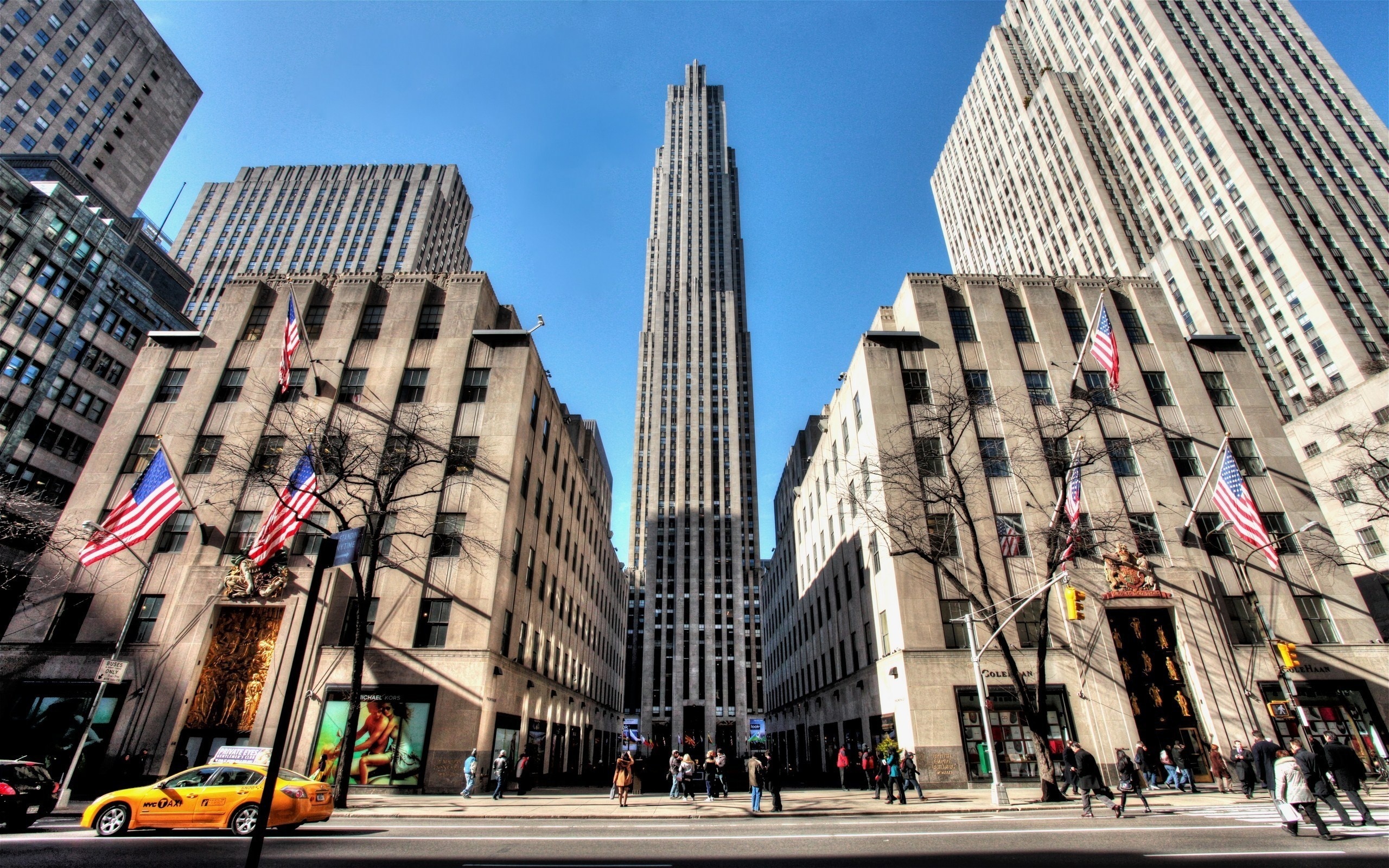 nyc, new york, -, 5th avenue, Rockefeller center, usa