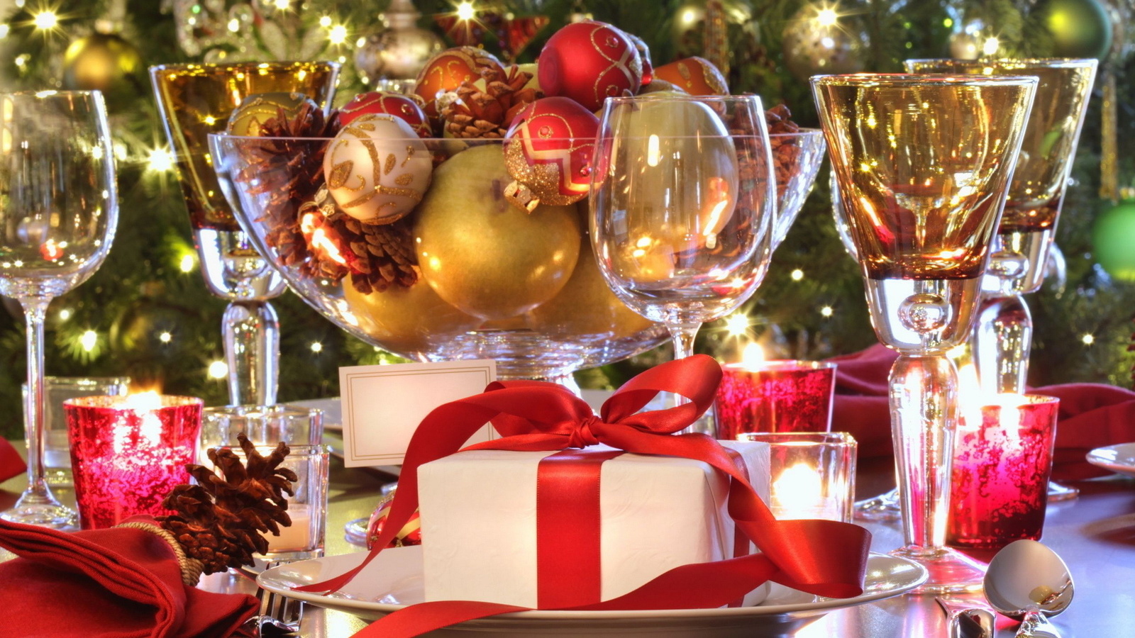 gift, new year,  , elegant holiday table,  