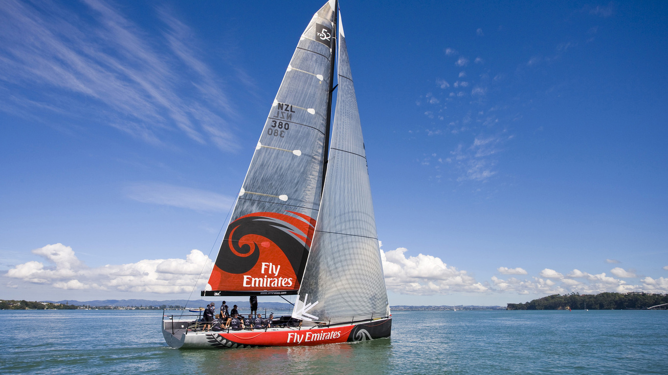 landscape, holiday, yachting, crew, clouds, sea, freedom, summer