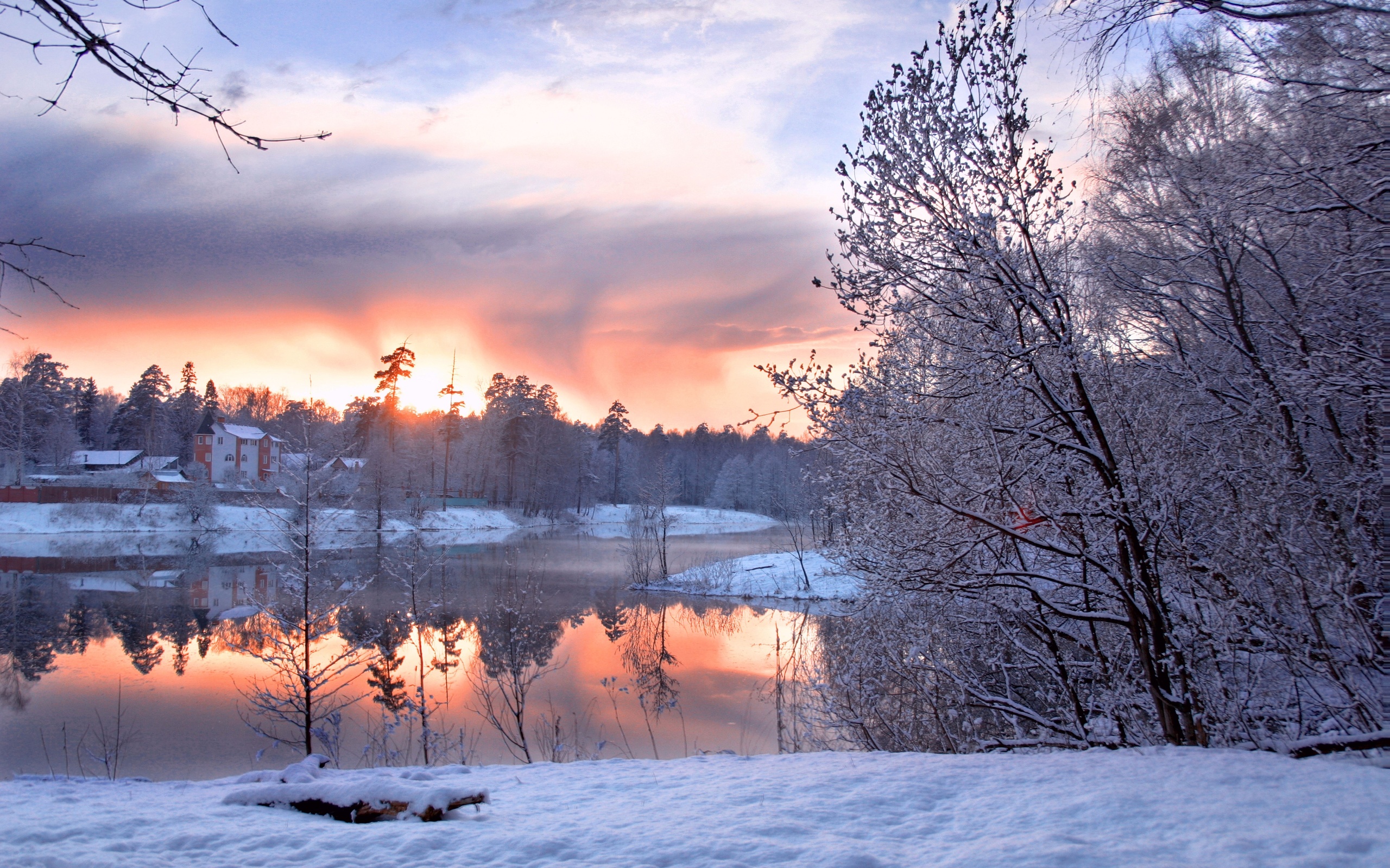 , Winter pond, , , , , , 