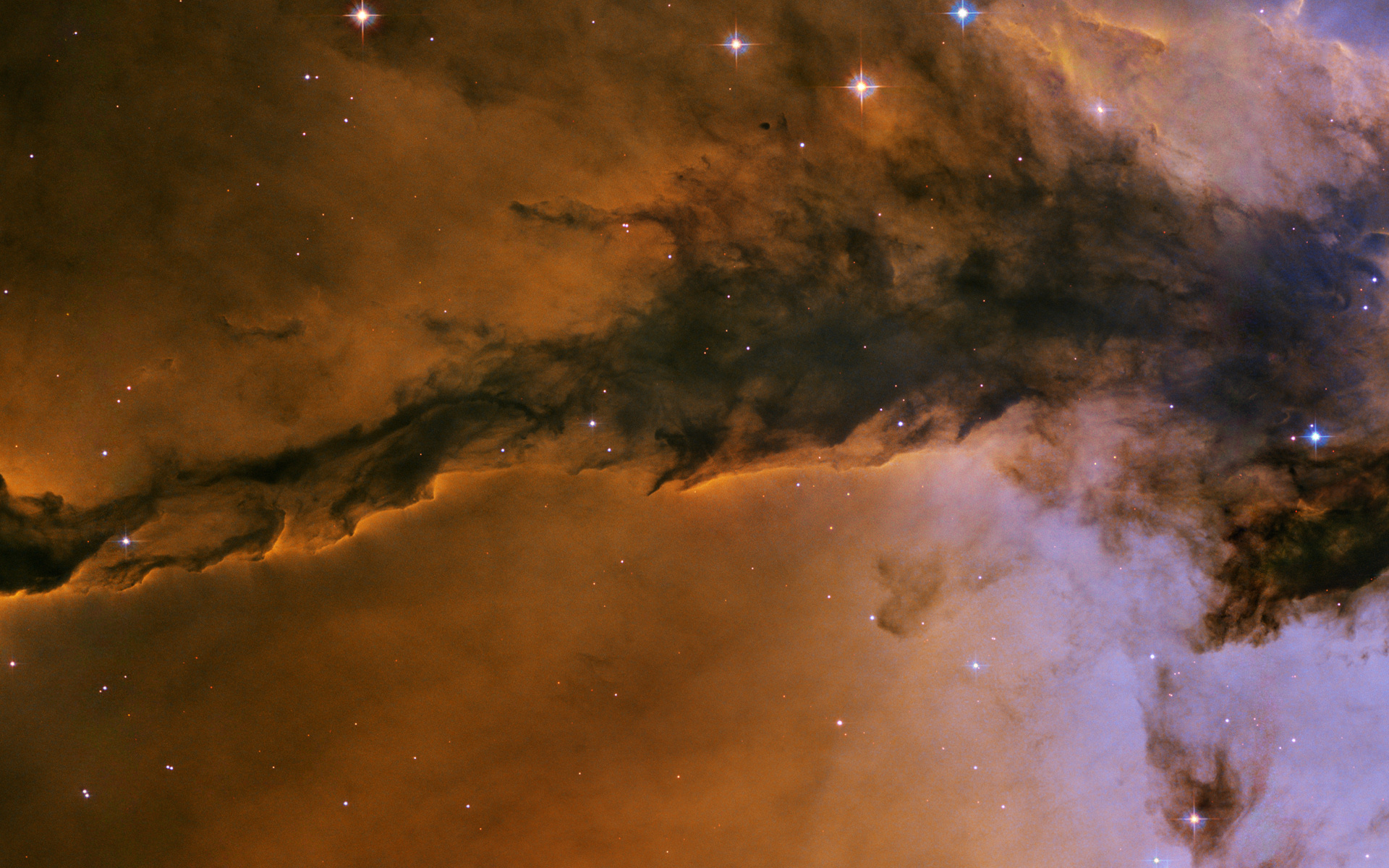 The eagle nebula, , , ,  