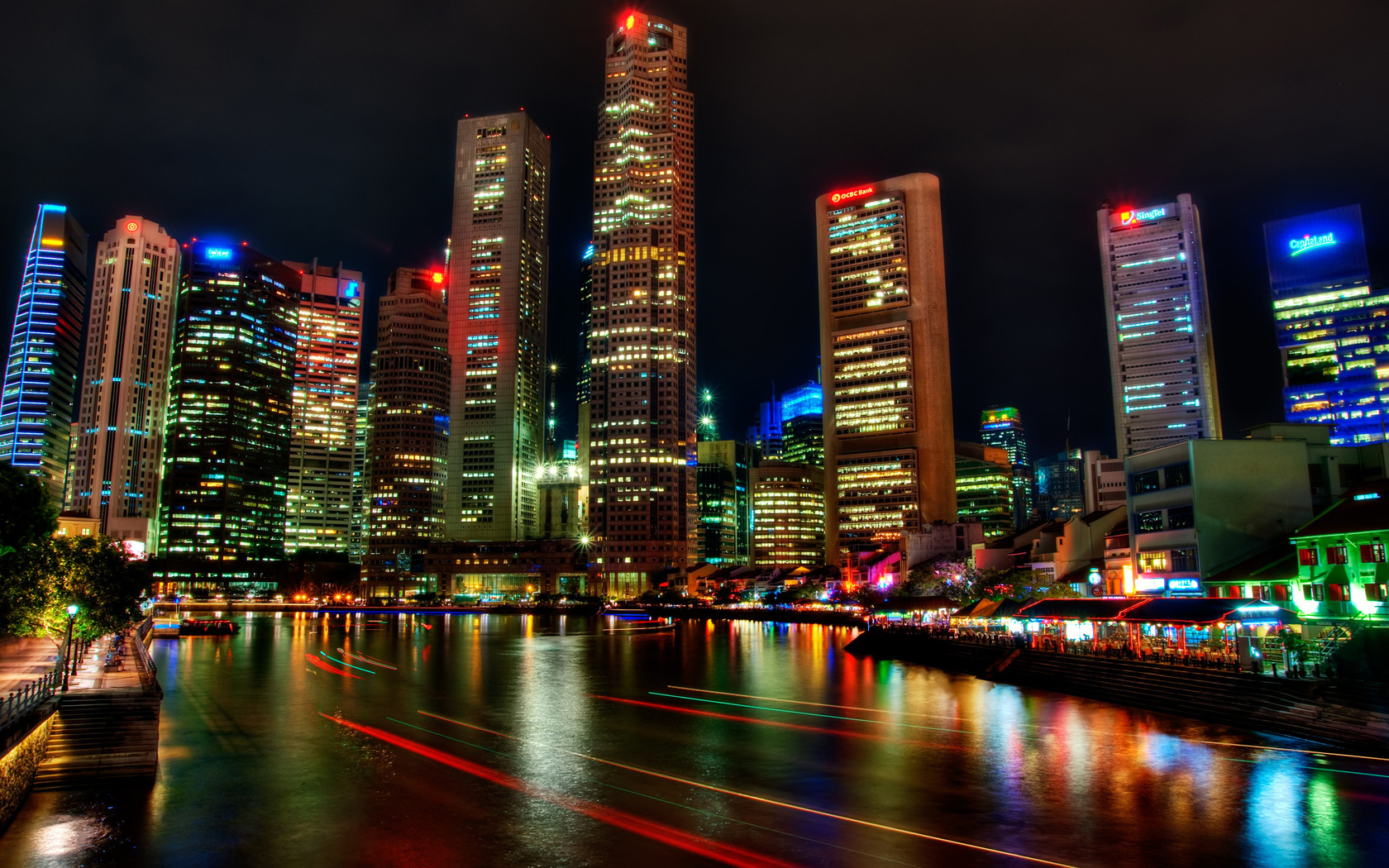 night, , river, festival, Singapore, 