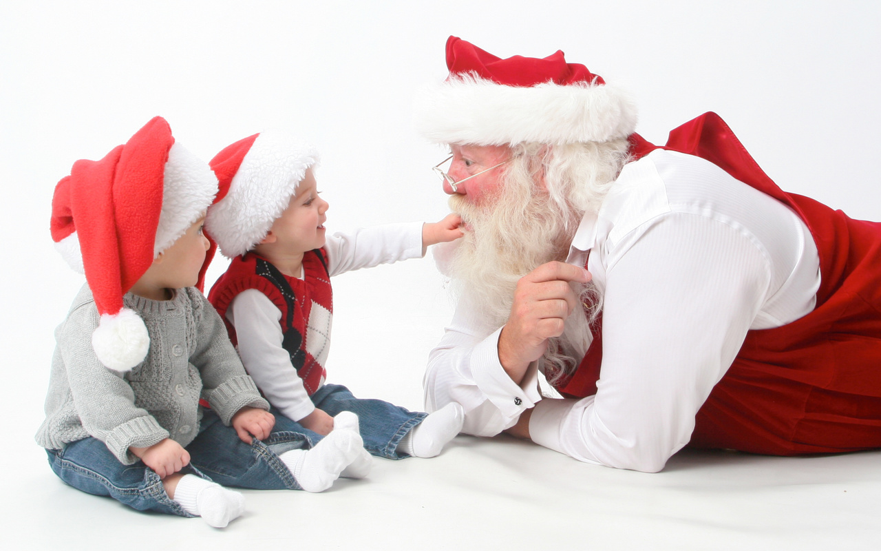 interview, santa, children, happy, holidays, merry, christmas, claus