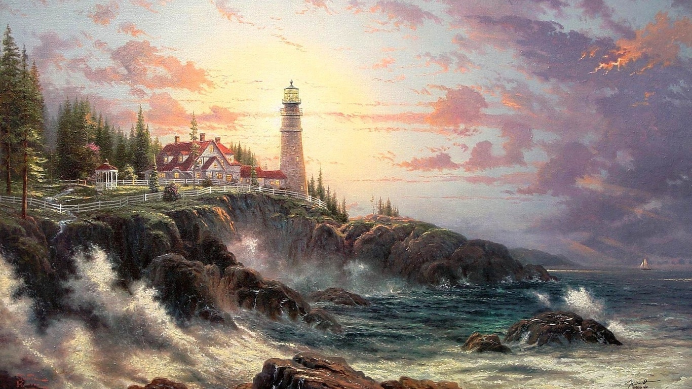 Thomas kinkade, , , , , mayak