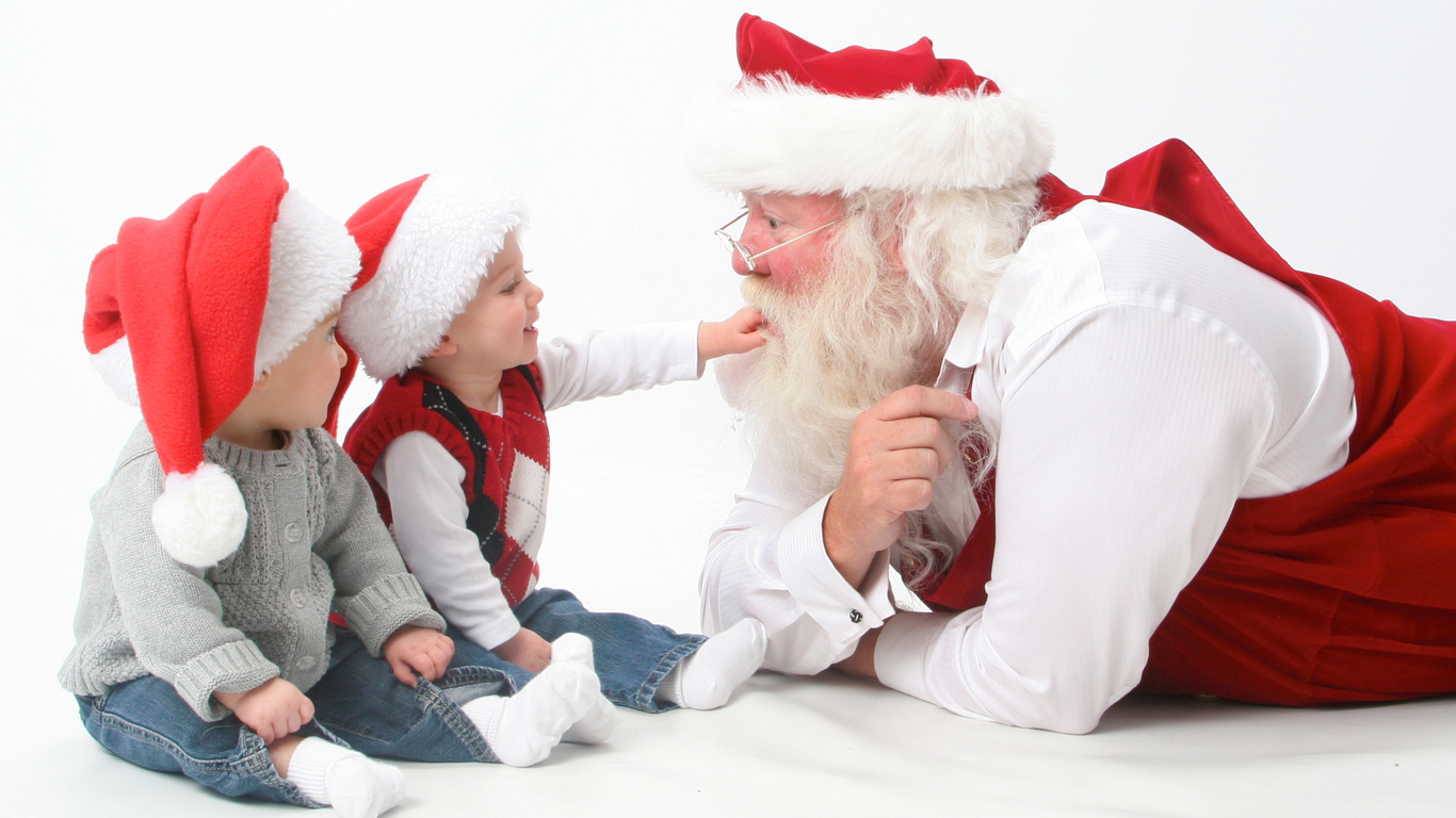 interview, santa, children, happy, holidays, merry, christmas, claus