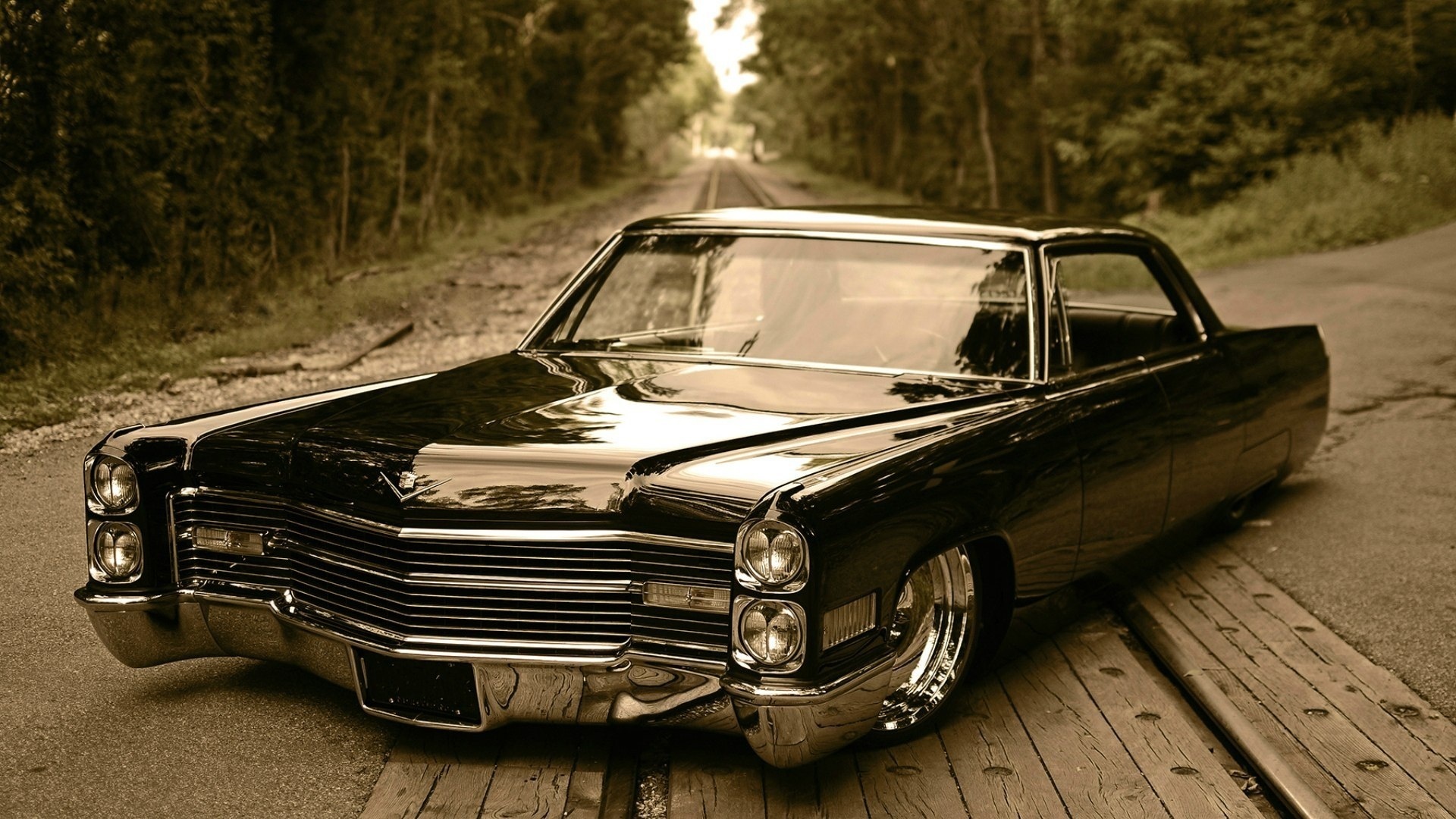 retro car, de ville, cadillac, low rider