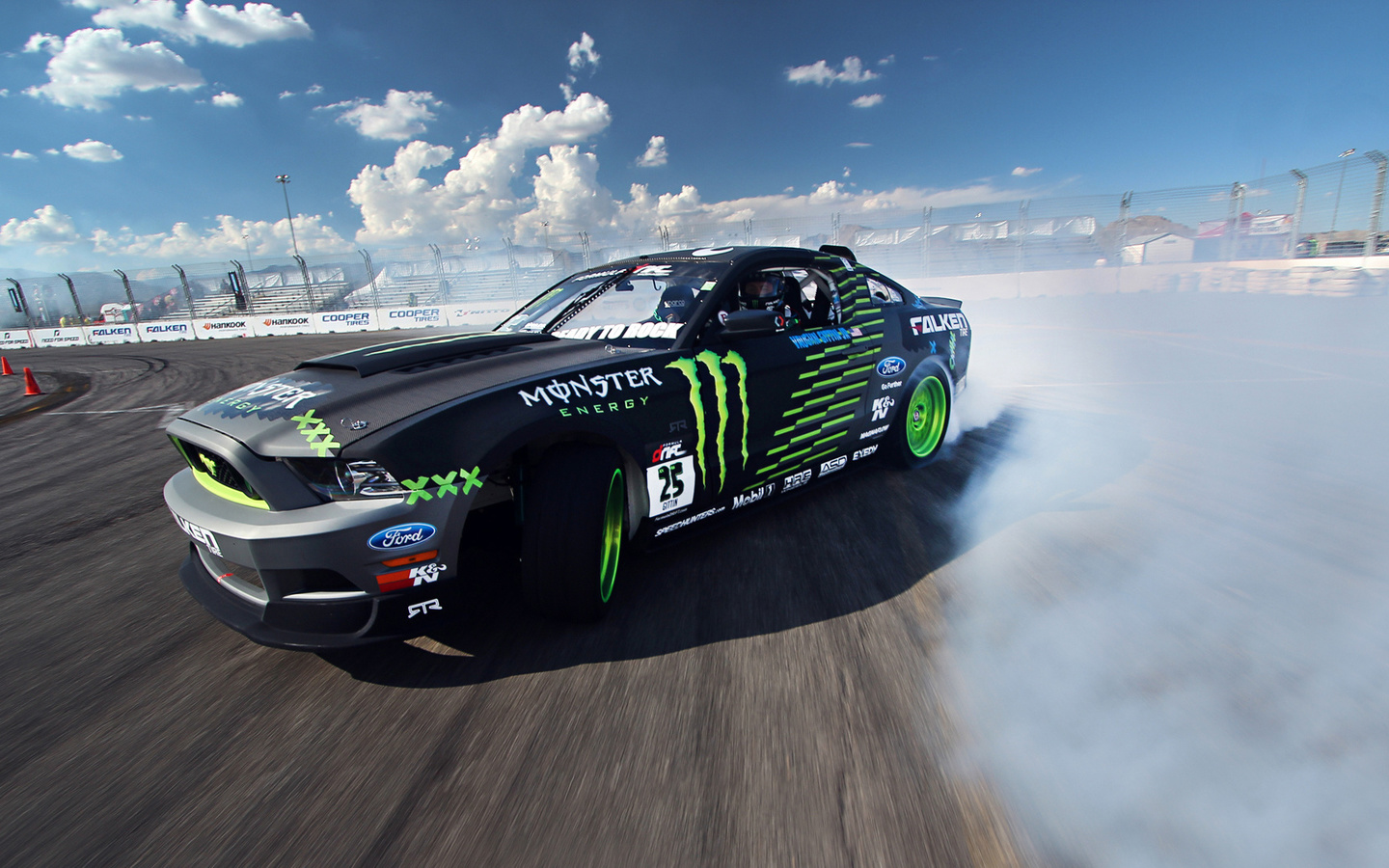 competition, drift, sportcar, mustang, clouds, Ford, gt, smoke, tuning