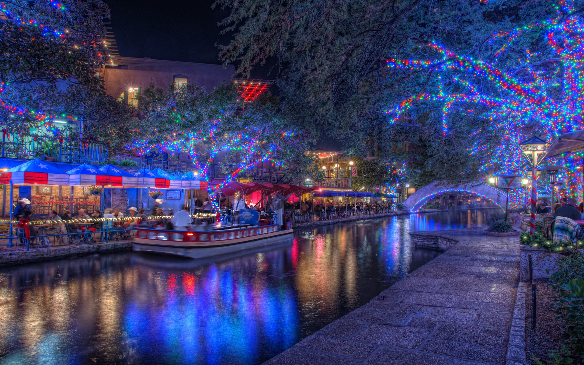 -, , San antonio, texas, , night, christmas lights, holiday