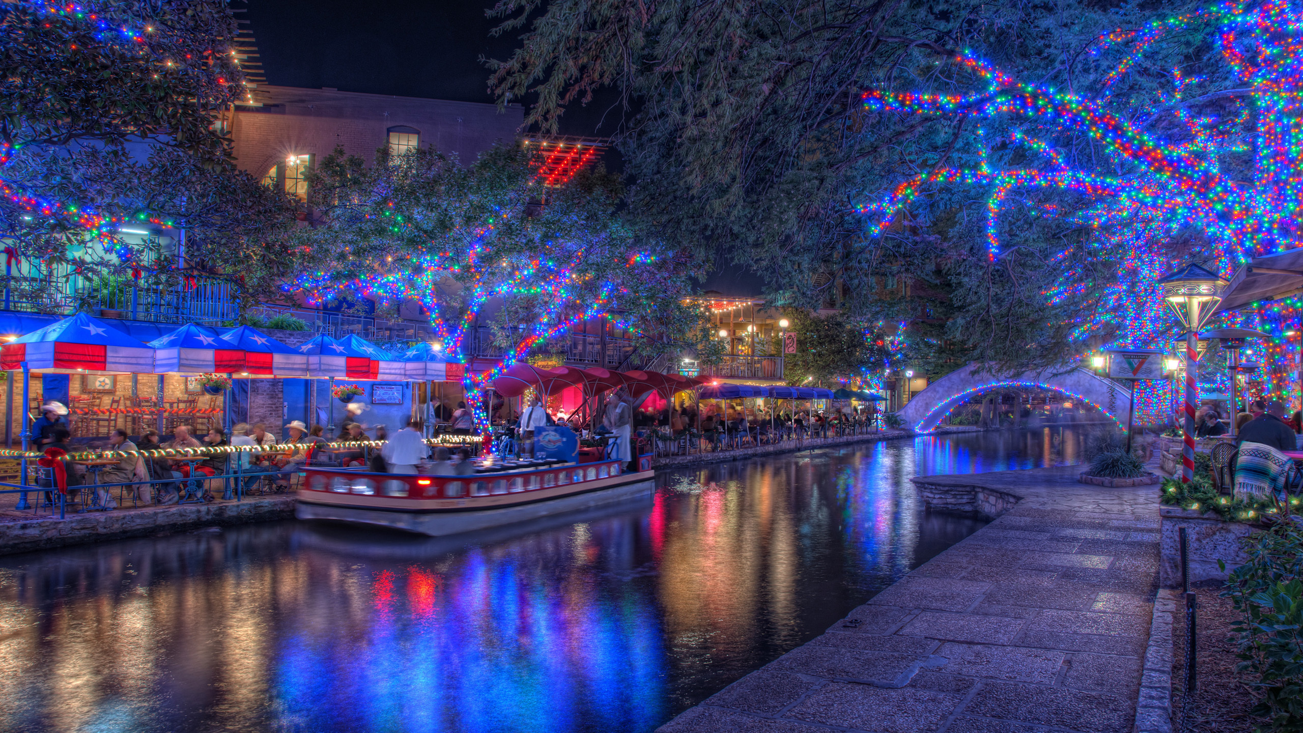 -, , San antonio, texas, , night, christmas lights, holiday