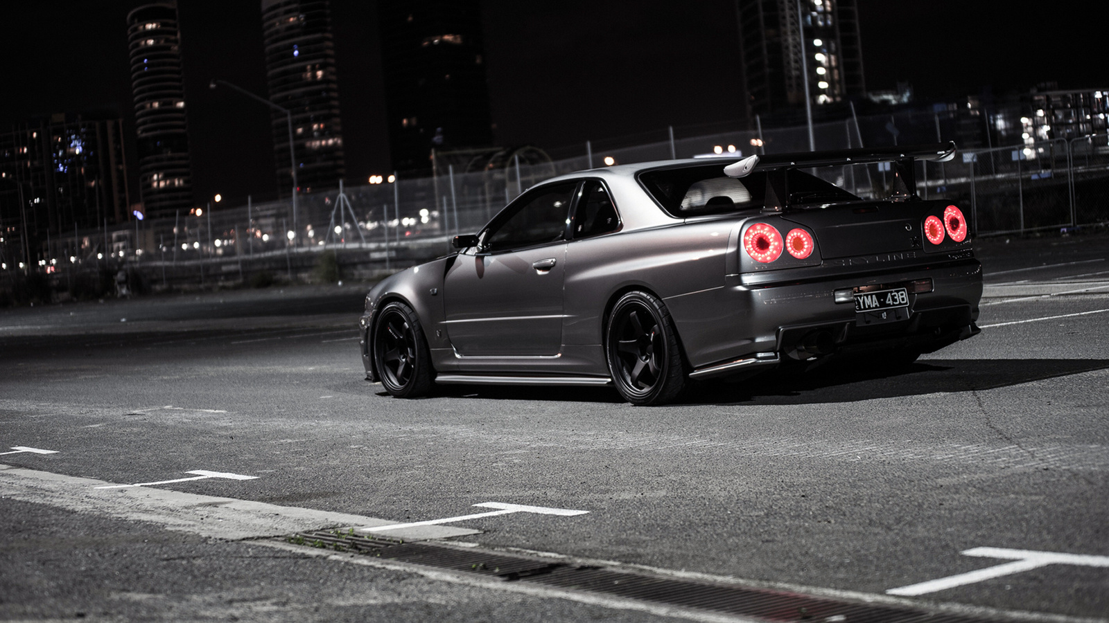 skyline.gtr, city, night, , , , , Nissan, skyline, r-34