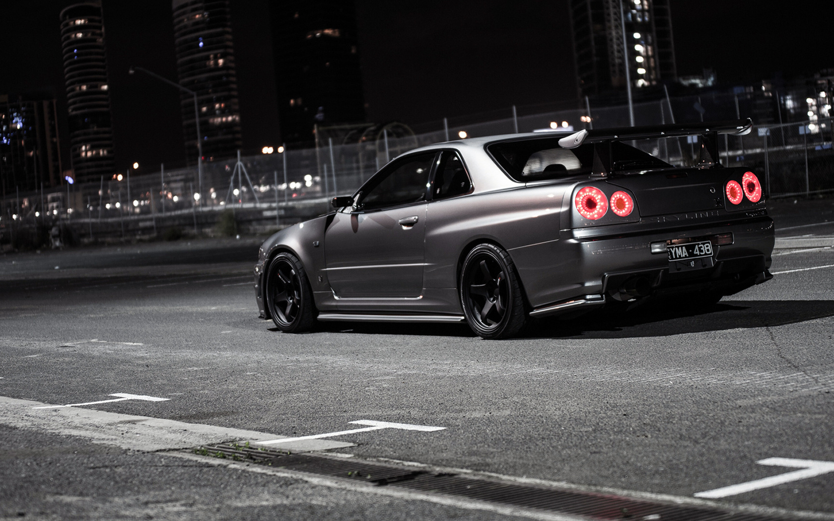 skyline.gtr, city, night, , , , , Nissan, skyline, r-34